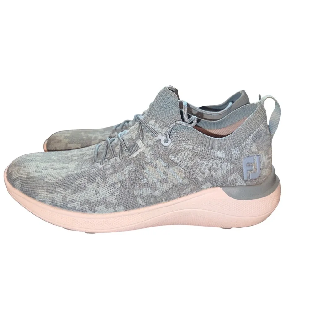 FootJoy Flex XP Womens 7.5 Blue Camo Golf Shoes Preppy Golfcore Country Club